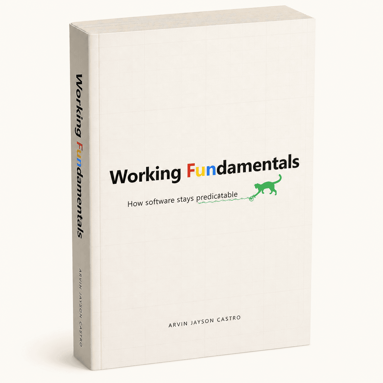 The printed Working Fundamentals guide, cover and spine